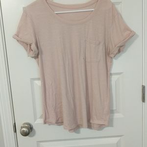 pink t-shirt with pocket